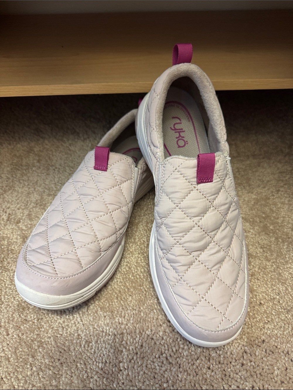Ryka Water Repellent Quilted Slip-Ons Ava Lilac Taupe Size 9.5 - Picture 6 of 13